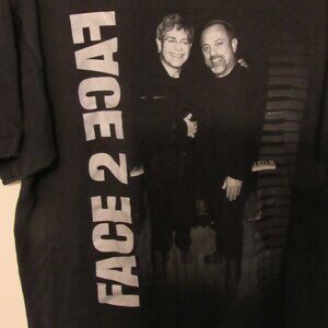 VTG Billy Joel and Elton John T-Shirt Black L (42-44) Face To Face Tour 2001